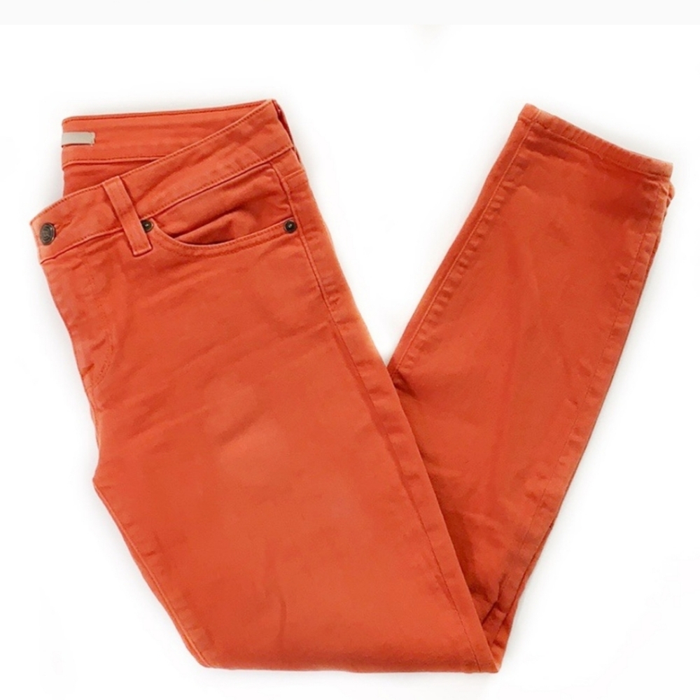 VINCE Crop Skinny Ankle Jeans Pants in Coral Orange Size 27